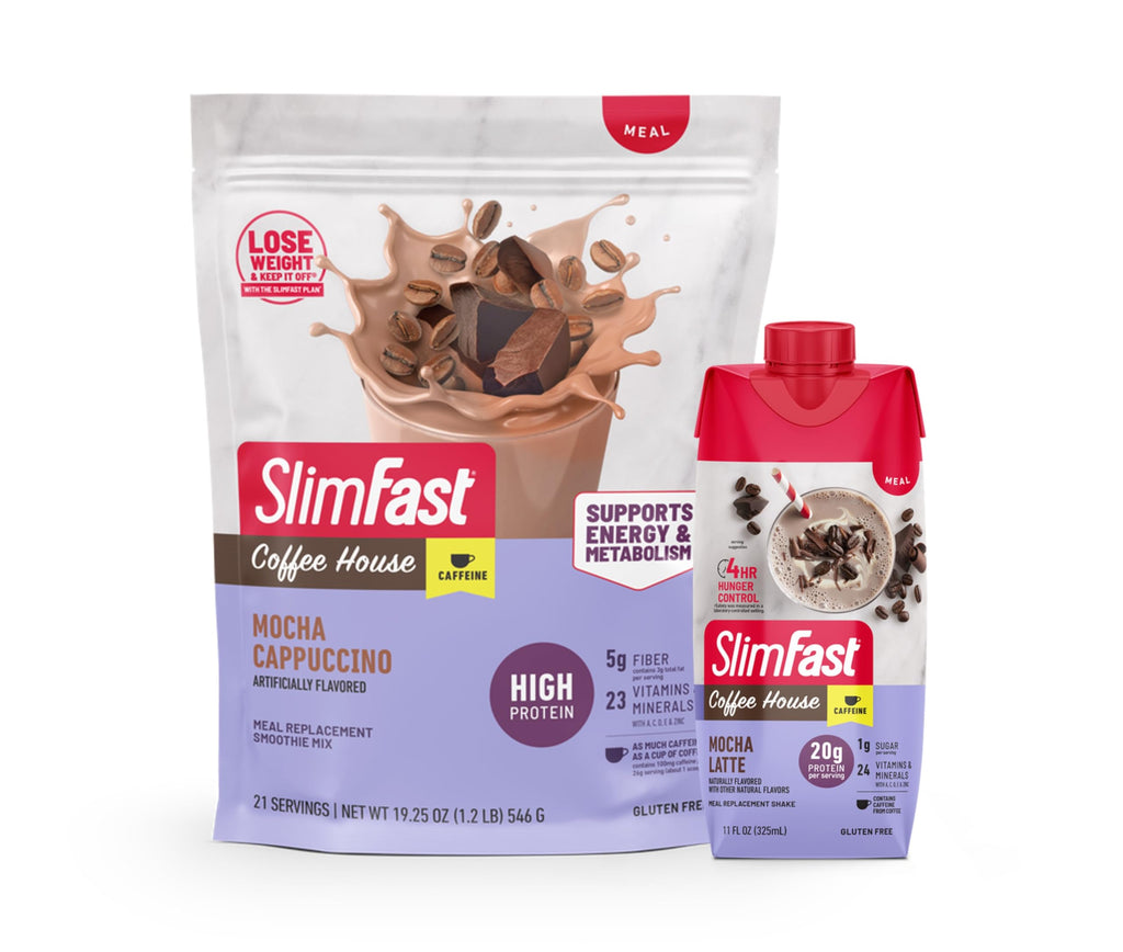 SlimFast Advanced Energy - Meal Replacement Shake - High Protein - Rich Chocolate - 11 Fl. Oz. Bottle - 12 Count - Pantry Friendly